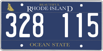 RI license plate 328115