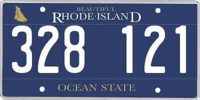 RI license plate 328121