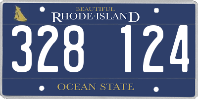 RI license plate 328124