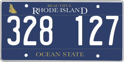 RI license plate 328127