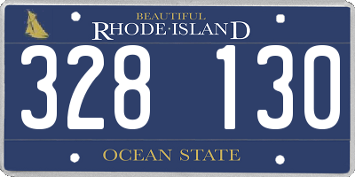 RI license plate 328130