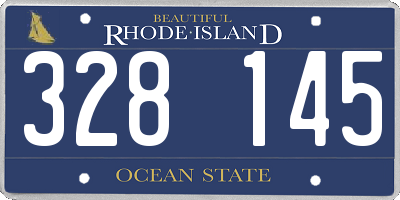 RI license plate 328145