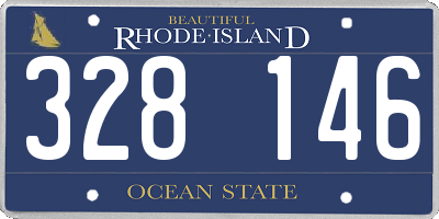 RI license plate 328146