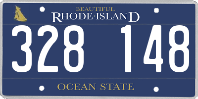 RI license plate 328148