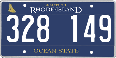 RI license plate 328149