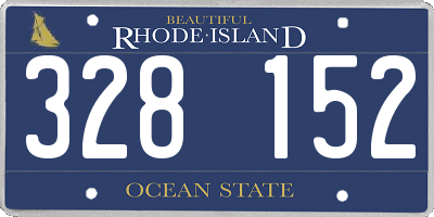 RI license plate 328152