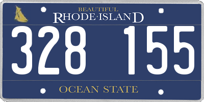 RI license plate 328155