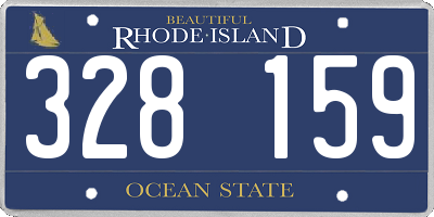 RI license plate 328159