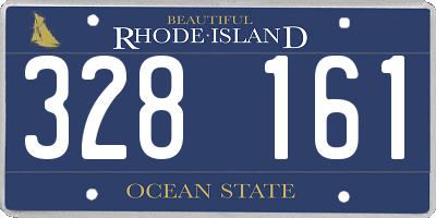RI license plate 328161