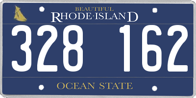RI license plate 328162