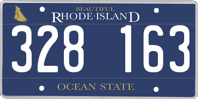 RI license plate 328163