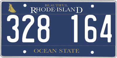 RI license plate 328164