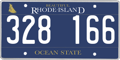 RI license plate 328166