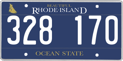 RI license plate 328170