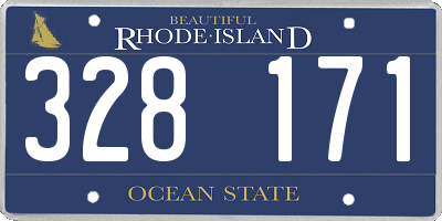 RI license plate 328171