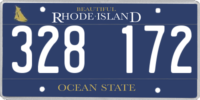 RI license plate 328172