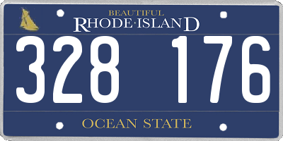RI license plate 328176