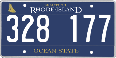 RI license plate 328177