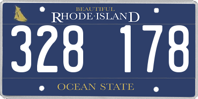 RI license plate 328178