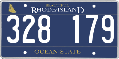 RI license plate 328179