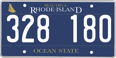 RI license plate 328180
