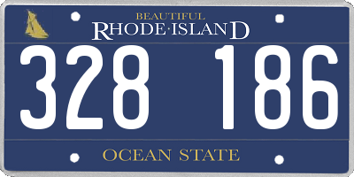 RI license plate 328186
