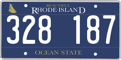 RI license plate 328187