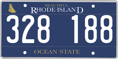 RI license plate 328188