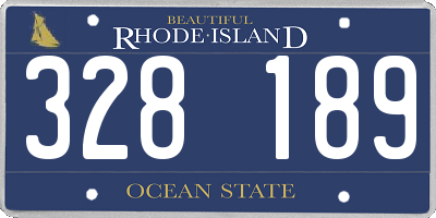 RI license plate 328189
