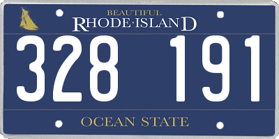 RI license plate 328191