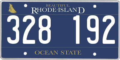 RI license plate 328192