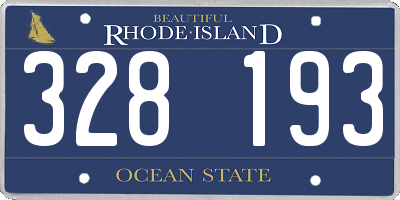 RI license plate 328193