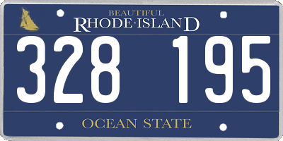 RI license plate 328195