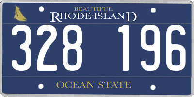 RI license plate 328196