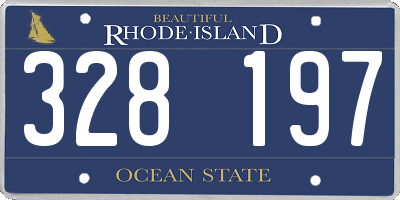 RI license plate 328197