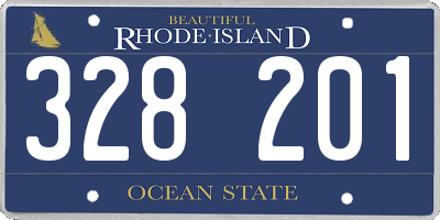 RI license plate 328201