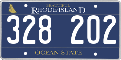 RI license plate 328202