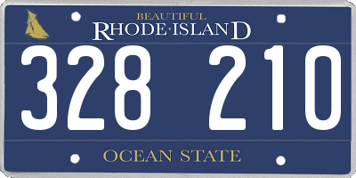 RI license plate 328210