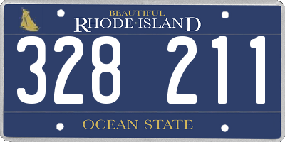 RI license plate 328211