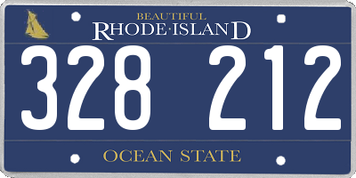 RI license plate 328212