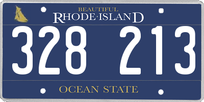 RI license plate 328213