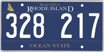 RI license plate 328217