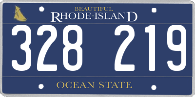 RI license plate 328219