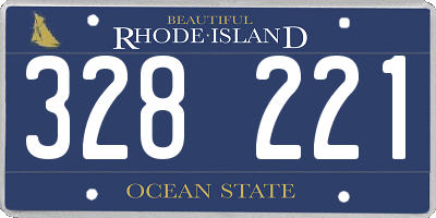 RI license plate 328221