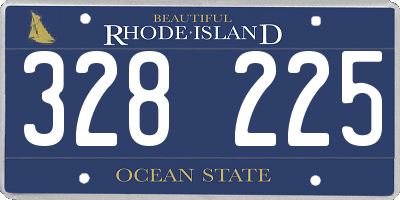 RI license plate 328225