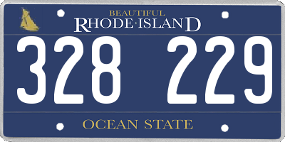 RI license plate 328229