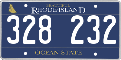 RI license plate 328232