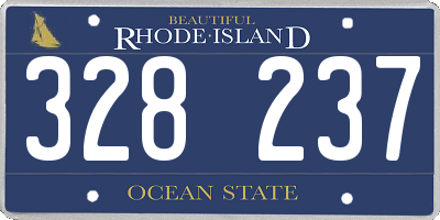 RI license plate 328237