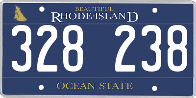 RI license plate 328238