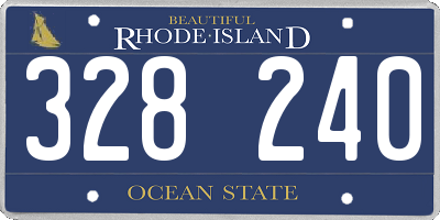 RI license plate 328240